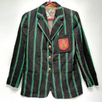 Vintage school blazer with embroidered badge to pocket - 100cm chest x 70cm length