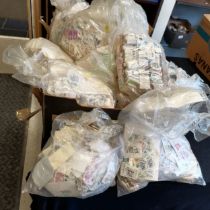 Large lot of kiloware 'Foreign - non GB' stamps - approx 15kg with approx 2/3rds off paper
