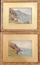 2 x watercolour paintings of coastal scenes (Near Fernworthy Dartmoor & The Tors walks Ilfracombe)