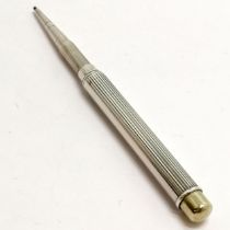 Sampson Mordan & Co Chester 1913 silver hallmarked telescopic propelling pencil - 22cm extended ~