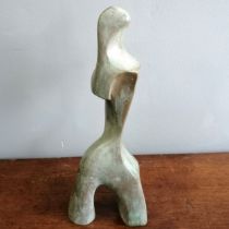 Chris Webb signed artists proof bronze resin abstract figure in cubist style - @ 30cm high