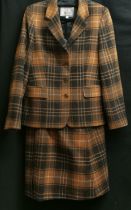 Black and tan tweed suit by House of Bruar, 100% wool in good condition 92cm bust and 76cm waist