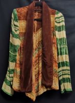 1930s style chenille and velvet jacket 94cm bust in good condition