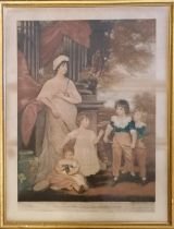 1799 -proof- mezzotint of Lady Anne Lambton and family by John Young (1755-1825) after John