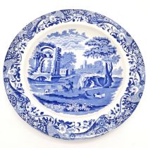 Copeland Spode Italian pattern blue & white charger, 39.5 cm diameter., in good used condition.