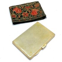 1928 silver gilt cigarettes case by H C Freeman Ltd - 8cm x 5cm & 60g total weight and has