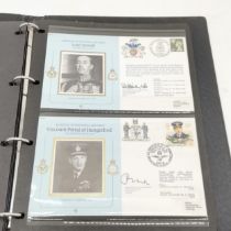 Album containing complete collection of 22 x signed RAF Commanders covers