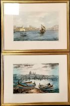 2 x 1977 Joseph Galea (1904-85) signed watercolour paintings of Malta (Grand harbour & Marsaxlokk