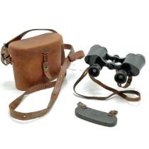 Pair of Carl Zeiss Jena marineglas 6 x binoculars in original leather fitted case and with