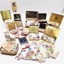 Qty of odd world stamps mostly in tins