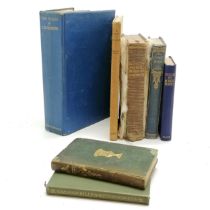 7 x books inc 1897 A Woman killed by kindness, 1825 Cowpers Table talk, The Plays of J M Barrie etc