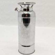 Novelty vintage musical chrome cocktail shaker in the form of a fire hydrant, "Thirst Extinguisher"