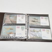 Album of signed RAF covers - P&P1-31, (75)1-2&4-7, (80)1-10, MS1-3 + 3 oddments = 53 covers in total