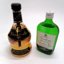 Unopened bottle of Grandtully 17 year old single malt scotch whisky (75cl) t/w Gordons gin (37.5cl