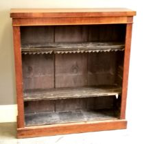 Antique mahogany bookcase, fitted with 2 adjustable shelves, 104 cm wide, 26.5 cm deep, 112 cm high,