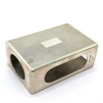 1934 silver large matchbox holder by Padgett & Braham Ltd - 7.5cm x 5cm & 90g & in good bright