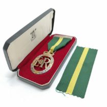 QEII Territorial efficiency decoration with spare ribbon & in original case