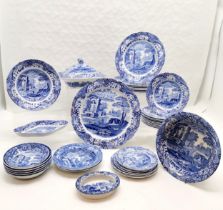 Collection of assorted Spode Italian Pattern China to include dinner plates, side plates And
