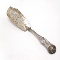 1839 silver heavy gauge fish slice by Edward Barton - 31.5cm long & 236g ~ slight signs of wear