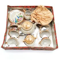 Japanese vintage toy tea set in original box