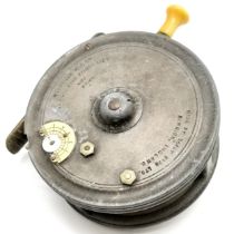 Hardy Bros fly fishing reel 'Silex major' Patent No 2206, 21131 & 4163 - scale catch missing &