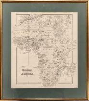 Gray's atlas map of Africa - frame 54.5cm x 48cm ~ frame a/f on left hand edge