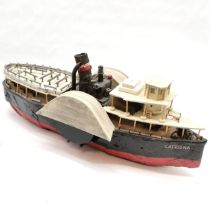 Scratch built model of Scottish paddle steamer 'Catriona' with solid wood keel - 60cm