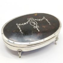 1917 silver tortoiseshell ring / jewellery box by William Comyns & Sons Ltd (Charles & Richard