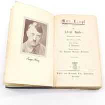 1939 Mein Kampf book by Adolf Hitler ~ unexpurgated edition (2 vols in 1) Vol I a retrospect Vol