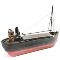 Scratch built model of Scottish puffer boat 'Maggie' after the 1954 film 'The Maggie' - 71cm
