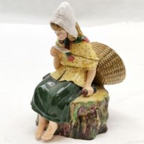 Studio Pottery figure by Reg Johnson of A Message From The Sea after Sir John Everett Millais RA