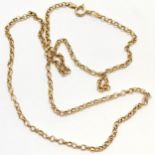 Italian 9ct hallmarked gold belcher link neckchain ~ 46cm & 2g