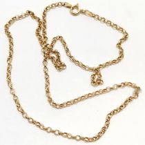 Italian 9ct hallmarked gold belcher link neckchain ~ 46cm & 2g