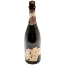 Unopened bottle of Heidsieck Monopole Champagne red-top with label stamped 'Reserved for Allied