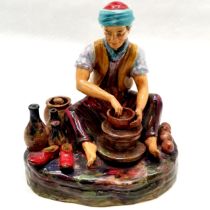 Studio Pottery Figure by Reg Johnson of an Afganistan (Afghanistan) Potter 19.5 cm high & no obvious