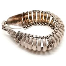 Oriental 800 silver articulated bracelet - 20cm long & 63g
