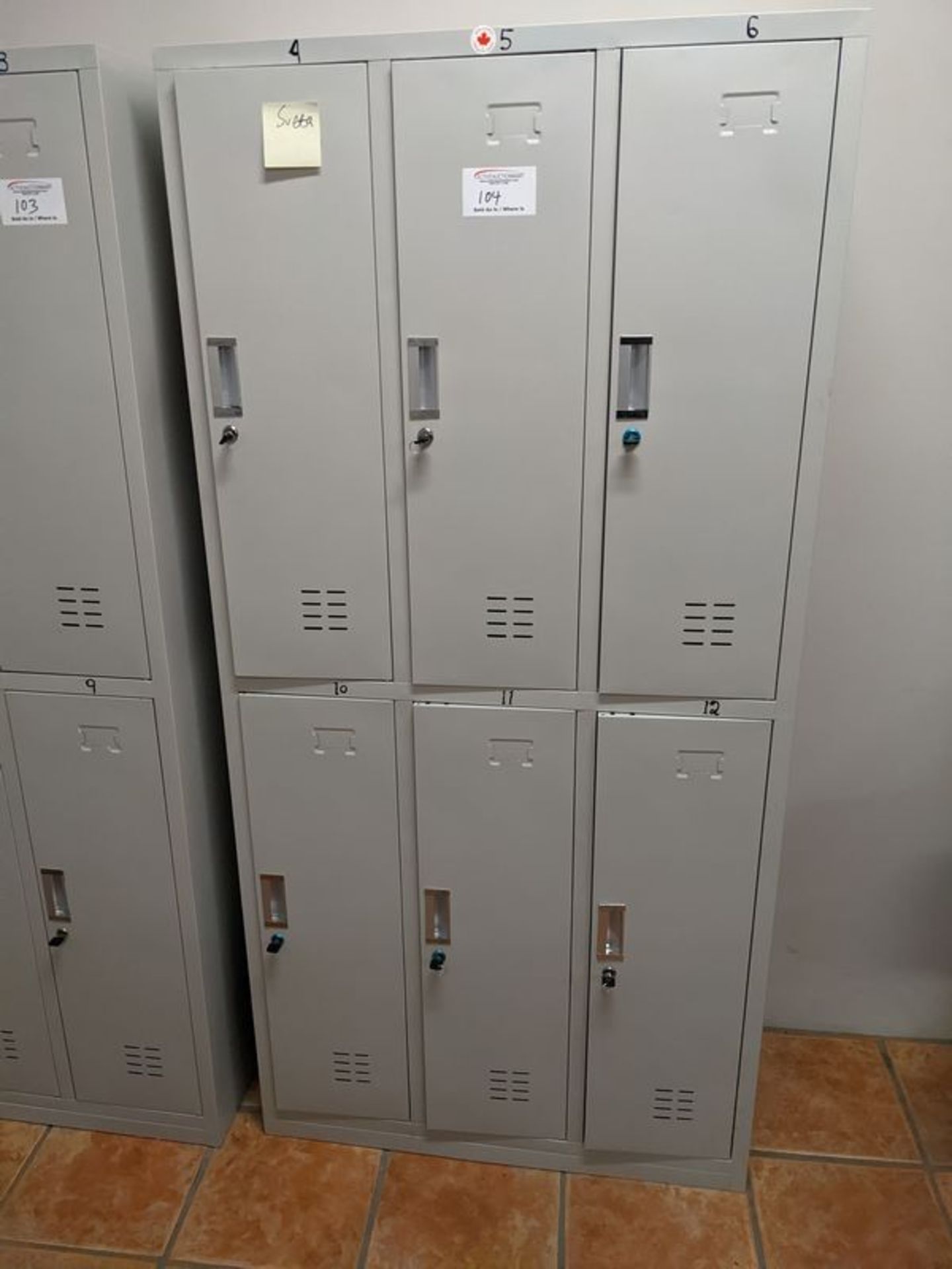 6 Bank Lockers with Keys