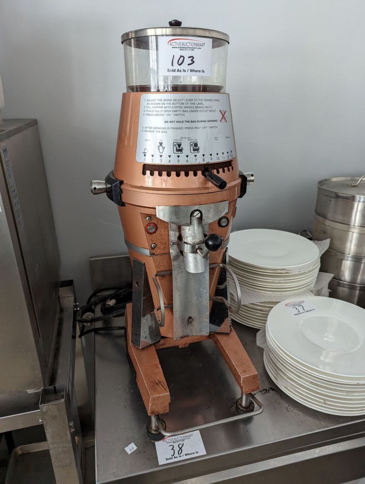 Hemro Model VTA6S13HMC Coffee Grinder