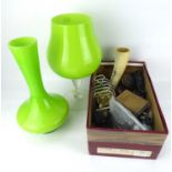 Various mixed collectibles to include children's clogs, toaster, Bakelite napkin ring and other,