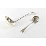 An Edwardian hallmarked silver Old English Pattern sauce ladle, Goldsmiths & Silversmiths Co Ltd,