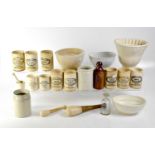 A group of late 19th/early 20th century kitchenalia ceramics to include stoneware jars, James