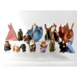 Fourteen 'Elanti: The Quest for the Stones' resin figures produced by Krystonia and distributed by