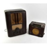 ECKO; a mid-20th century all-electric radio Type AW70 receiver, in a brown Bakelite case, height