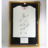 ROCKINGHAM, 500 INDE CAR CHAMPIONSHIP; 14th September 2002, a signed t-shirt with ten signatures