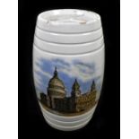 F.R PRATT WARE; a Pratt jar decorated with St Paul's Cathedral, height 10cm.