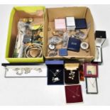 A collection of costume jewellery including a Givenchy necklace and matching earrings, a pair of