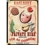 Five 1930s and later advertising posters for East Kent Coaches to include a watercolour example