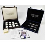 ROYAL MINT; a collection of eleven Queen Elizabeth, the Queen Mother commemorative silver coins,