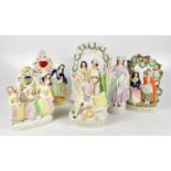 STAFFORDSHIRE; a collection of 19th century and later figures to include 'Fortune Teller', a model