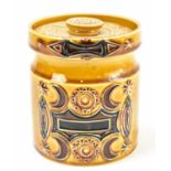 SUSAN WILLIAMS-ELLIS FOR PORTMEIRION; an unusual storage jar and cover in the 'Samarkand' pattern,